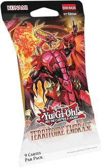 Yu-Gi-Oh! Territoire Embrasé 3 balíčky v krabičke – 28 kariet + 1 zberateľská žetónová karta – francúzske vydanie – od 6 rokov 2