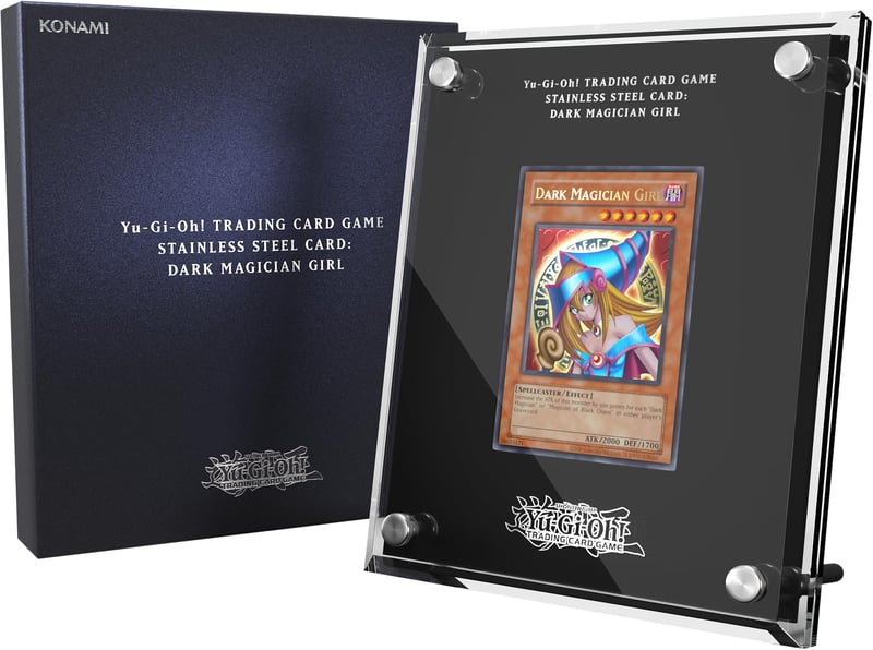 Yu-Gi-Oh! Trading Card Game Karta z nehrdzavejúcej ocele: Dark Magician Girl – Zberateľská karta Konami (exkluzívne na Amazon)