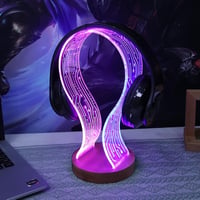 YuanDian Fa Fejhallgató Tartó LED Éjszakai Fénnyel Gamer Asztali Ajándék 1