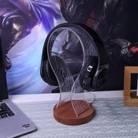 YuanDian Fa Fejhallgató Tartó LED Éjszakai Fénnyel Gamer Asztali Ajándék 2