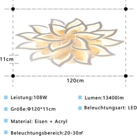 Yuanfenghua LED mennyezeti lámpa dimmelhető távirányítóval, színváltós 3