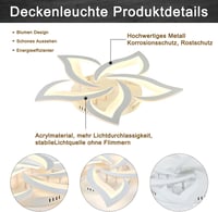 Yuanfenghua LED mennyezeti lámpa dimmelhető távirányítóval, színváltós 6