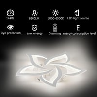Yuanfenghua LED mennyezeti lámpa dimmelhető távirányítóval, színváltós 4