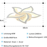 Yuanfenghua LED mennyezeti lámpa dimmelhető távirányítóval, színváltós 3