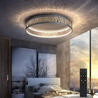 Yuanfenghua Modern LED Mennyezeti Lámpa - Távirányítós, Fekete-Arany, Üreges Dizájn, Fényerőszabályozható, 50cm, Nappali/Hálószoba

AI: I've - Standard - Dimmable, Warm White 1