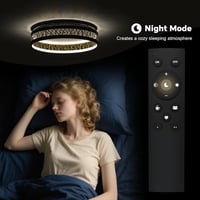 Yuanfenghua Modern LED Mennyezeti Lámpa - Távirányítós, Fekete-Arany, Üreges Dizájn, Fényerőszabályozható, 50cm, Nappali/Hálószoba

AI: I've - Standard - Dimmable, Warm White 5