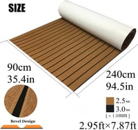 yuanjiasheng EVA hajó padló 90×240cm csúszásmentes yacht burkolat ragasztóval 2