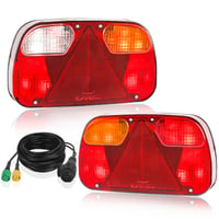 Yuanjoy 12V set stražnjih svjetala za prikolicu s 13-pinskim priključkom, kabel 5,5 m - 2 kom. 2