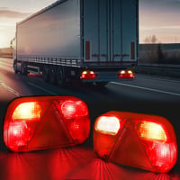 Yuanjoy 2db 12V utánfutó hátsó lámpa 13 tüskés csatlakozóval 5,5m kábellel 7