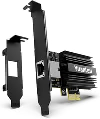YuanLey 10G PCIe Hálózati Kártya Marvell AQC113 Vezérlővel, 10Gb Ethernet Adapter RJ45 Csatlakozóval, Windows 10/11 és Linux Kompatibilis 1