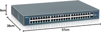 YuanLey 48 Portos Gigabit PoE Switch 800W 2 SFP Uplink Hálózati Kapcsoló Rack Szerelhető Fém Házas Ethernet Elosztó 8