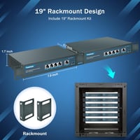 YuanLey 5 Portos Gigabit PoE Switch 4 PoE+ Port 78W Beépített Tápegység Ventilátormentes Hálózati Kapcsoló 5