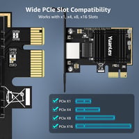 YuanLey 5Gb PCIe Hálózati Kártya RTL8126 Chippel, 5G/2.5G/1G Ethernet Adapter RJ45 Porttal, WOL Támogatás Windows/Linux PC-hez 6