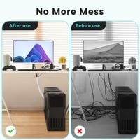 YuanPals Organizér na káble, opletený rukáv 13 mm x 3 m, samozatvárací textilný káblový kanál pre PC, TV, domov a kanceláriu, biely 3