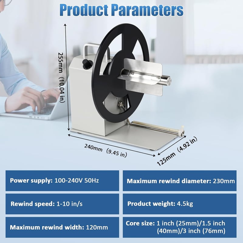 YUCHENGTECH Automata Címketekercs 120mm Szélesség Állítható Sebesség - White