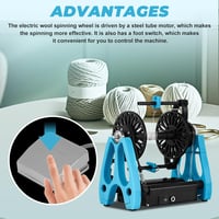 Dispozitiv electric de tors YUCHENGTECH cu pedală, 12V, pentru lână, cu regulator de viteză 4