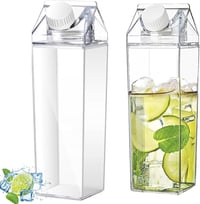 Yudobliss 1000ml Tejkarton Palack 2db Átlátszó Újrahasználható Italtartó 1