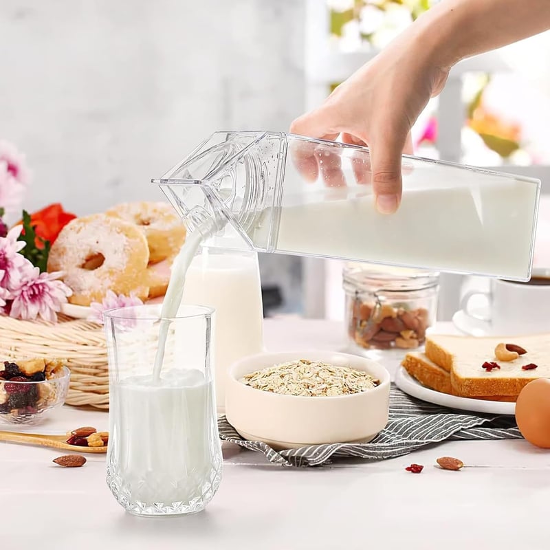 Yudobliss 1000ml Tejkarton Palack 2db Átlátszó Újrahasználható Italtartó