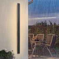 YUEEU LED zidna svjetiljka vanjska 60 cm crna IP65 vodootporna aluminijska 3000K toplo bijela vanjska i unutarnja zidna svjetiljka za terasu, vrt, verandu, vilu 1