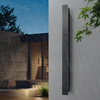 YUEEU LED zidna svjetiljka vanjska 60 cm crna IP65 vodootporna aluminijska 3000K toplo bijela vanjska i unutarnja zidna svjetiljka za terasu, vrt, verandu, vilu 2