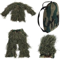 Yuehuamech Gyerek Ghillie Suit 3D Terepszínű Vadászruha Kamuflázs Egyenruha 9