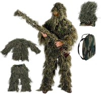 Yuehuamech Gyerek Ghillie Suit 3D Terepszínű Vadászruha Kamuflázs Egyenruha 1