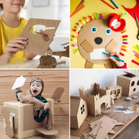 yuejuhe 20db A3 Hullámkarton Vastag Kraft Papír DIY Kézműves Festéshez 7