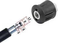 YUET Gyorscsatlakozó Magasnyomású Mosókhoz - Fekete Tömlőadapter Nilfisk/Bosch Kompatibilitással, Kültéri Használatra 4