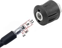 YUET Gyorscsatlakozó Magasnyomású Mosókhoz - Fekete Tömlőadapter Nilfisk/Bosch Kompatibilitással, Kültéri Használatra 5