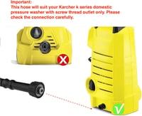 YUET High Pressure Hose Accessories 5 m Replacement Hose M22 (14 mm) with 10 mm for Kärcher HD HDS Pressure Washer for Karcher K2, K3, K4, K5 K6 K7 Old Model, Extension Hose Replacement Hose 5