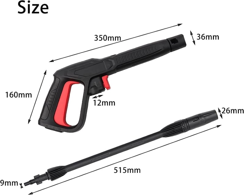 YUET Trigger Magasnyomású Mosópisztoly Bosch AQT Black Decker Kompatibilis