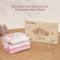 Yukkidds Moszkitó napínacia plachta do kolísky 3 ks, 81x41 cm, 360° gumi, mäkká, priedušná, z mikrovlákna, posteľná bielizeň pre bábätká, ružová víla 7