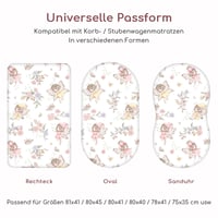 Yukkidds Moszkitó napínacia plachta do kolísky 3 ks, 81x41 cm, 360° gumi, mäkká, priedušná, z mikrovlákna, posteľná bielizeň pre bábätká, ružová víla 2