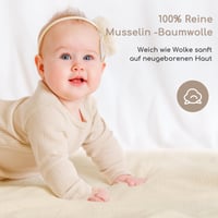 Set 5 Scutece din Muselină Yukkidds pentru Bebeluși, 60x60 cm, Textile Moi, Lavabile, Lavete pentru Regurgitare 3