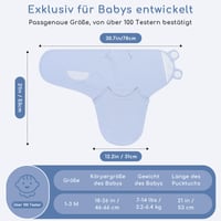 Păturică înfășat Yukkidds Pucksack pentru nou-născuți și bebeluși de 1-3 luni, sac de înfășare tip scutece pentru nou-născuți 2