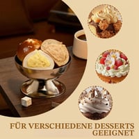 Set cupe pentru înghețată din oțel inoxidabil YuLiMirich – Boluri pentru desert vintage, pahare pentru cocktail, ideale pentru salată de fructe, iaurt sau budincă, design elegant, 4 bucăți 4