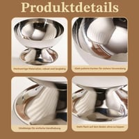 Set cupe pentru înghețată din oțel inoxidabil YuLiMirich – Boluri pentru desert vintage, pahare pentru cocktail, ideale pentru salată de fructe, iaurt sau budincă, design elegant, 4 bucăți 3
