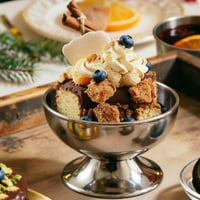 Set cupe pentru înghețată din oțel inoxidabil YuLiMirich – Boluri pentru desert vintage, pahare pentru cocktail, ideale pentru salată de fructe, iaurt sau budincă, design elegant, 4 bucăți 6