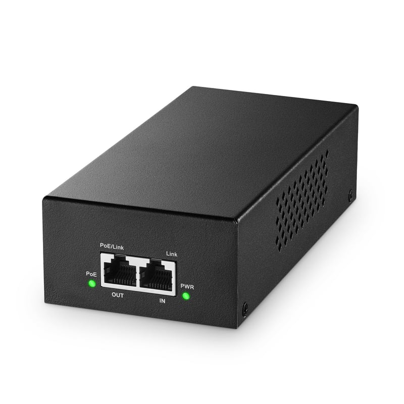 YuLinca Gigabit PoE+ Injektor 90W - 802.3af/at/bt Metalni Adapter, 10/100/1000Mbps, Non-PoE u PoE Konverter, Domet 100m, Za Kamere, AP-