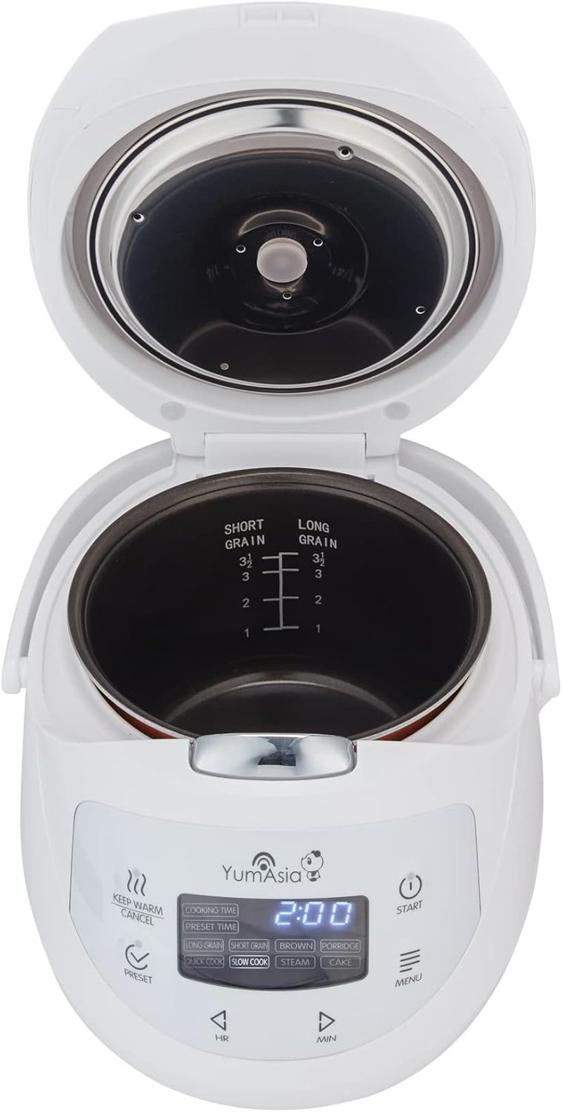 Yum Asia Panda Mini rizsfőző Ninja kerámia edénnyel, 0,63L, fehér - Arctic White