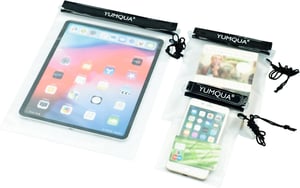 YUMQUA vízálló táska kamera telefon iPad dokumentum tároláshoz utazáshoz - Black