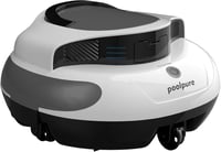 YUNDA POOLPURE Vezeték Nélküli Medencetisztító Robot, 100 Perces Üzemidő, Önparkoló Funkcióval, LED Kijelzővel, IPX8 Vízálló, Lapos Aljú Med - White 1