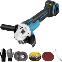YUNJLI 18V Akkus Sarokcsiszoló 125mm Kefementes Motorral - 800W, 10000 RPM, Sebességszabályzós Fémcsiszoló Vágáshoz, Csiszoláshoz és Políroz 1