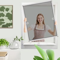 Plasă de țânțari YUNLEX pentru fereastră cu ramă de aluminiu, 60x80 cm, plasă anti-insecte cu fixare fără găurire, filtru pentru fereastră, protecție împotriva țânțarilor 1