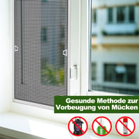 Plasă de țânțari YUNLEX pentru fereastră cu ramă de aluminiu, 60x80 cm, plasă anti-insecte cu fixare fără găurire, filtru pentru fereastră, protecție împotriva țânțarilor 6