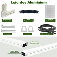 Plasă de țânțari YUNLEX pentru fereastră cu ramă de aluminiu, 60x80 cm, plasă anti-insecte cu fixare fără găurire, filtru pentru fereastră, protecție împotriva țânțarilor 3
