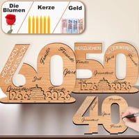 YUNLI Fa Vendégkönyv 40. Születésnap LED Fényekkel Nőknek és Férfiaknak 4
