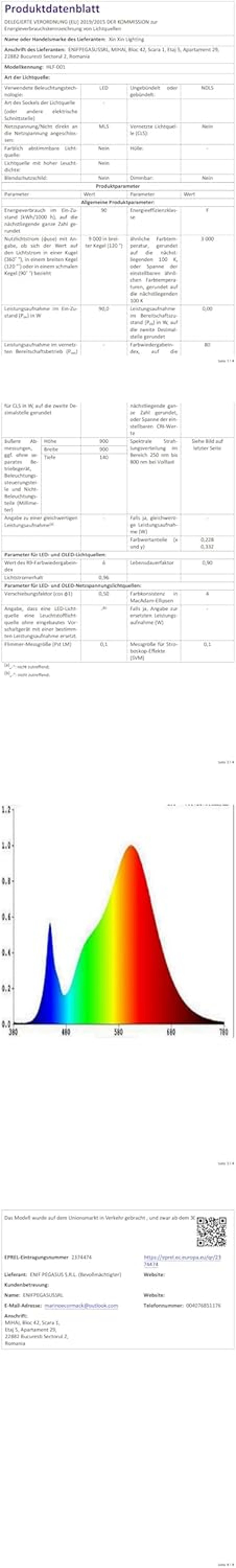 YUNLONG 90 cm Mennyezeti Ventilátor LED Világítással - Csendes DC Motor, 6 Sebességes, Távirányítós, Fehér, Hálószobába, Nappaliba