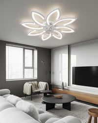 YUNLONG 90 cm Mennyezeti Ventilátor LED Világítással - Csendes DC Motor, 6 Sebességes, Távirányítós, Fehér, Hálószobába, Nappaliba 7