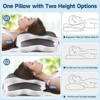 YunNasi Memory Foam Ergonomikus Nyakpárna Ortopédikus Hűsítő Jégselyem Huzattal 5